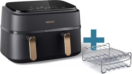 Philips 3000 Series Friteuză cu aer cu Coș Detașabil Dublu 9lt Negru
