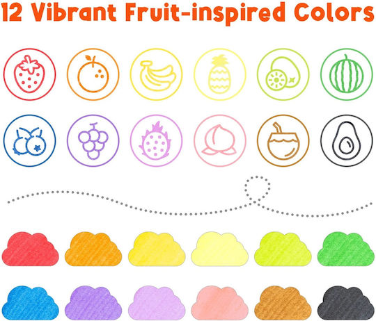 Ohuhu Kainani Bullet & Stamp 12 Water Markers Basic Colours