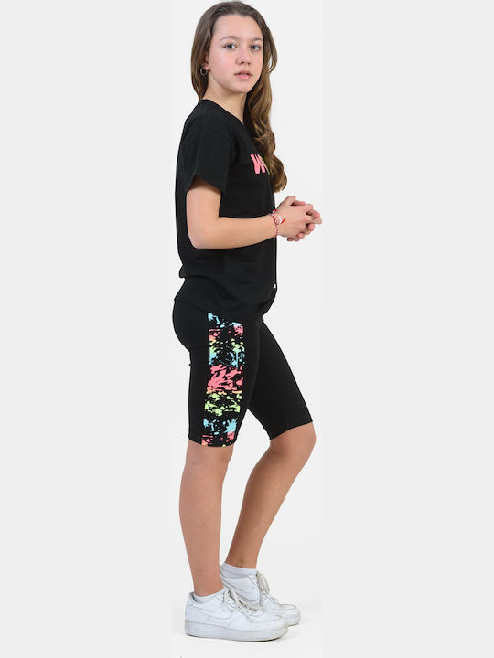 Kids' Set with Leggings Summer 2pcs Black