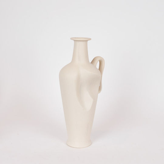 Βάζο Κεραμικό Μπεζ Φ19xΥ39cm