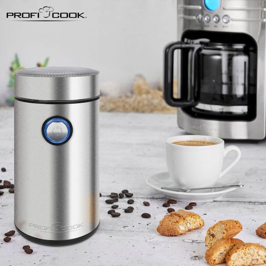 Profi Cook KSW 1216 Electric Coffee Grinder 150W for 40gr Beans Silver
