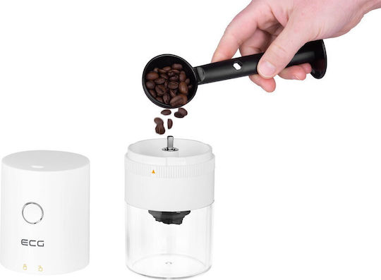 ECG ECG KM 150 Râșniță Electrică de Cafea 13W cu Capacitatea de Măcinare a Boabelor 30gr Albă