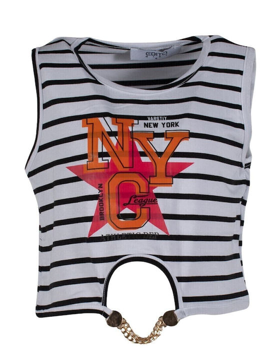 Kids' Set with Shorts Summer 2pcs White/Black