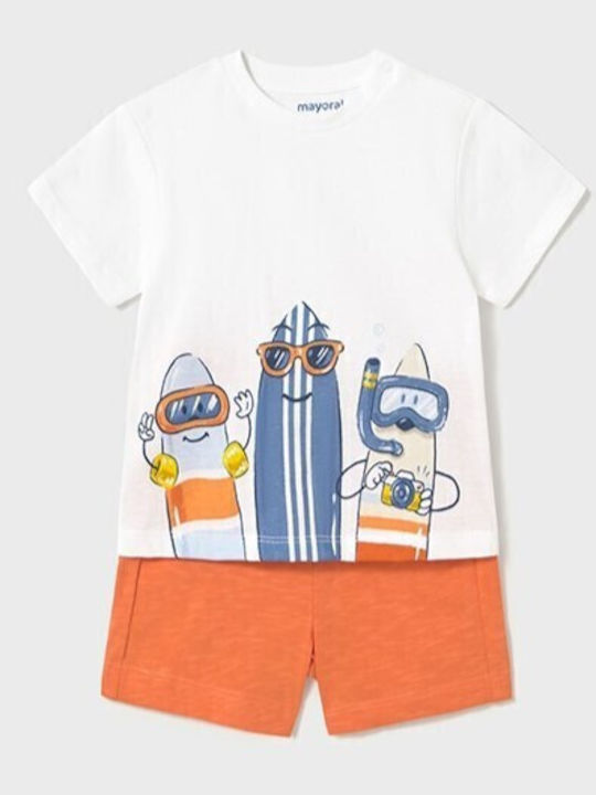 Kinder-Set mit Shorts Sommer 2Stück Orange Surf