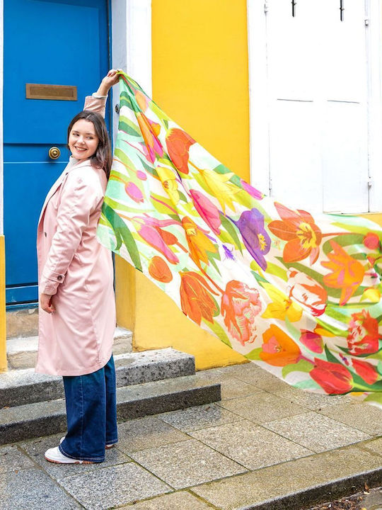Pylones Πολύχρωμο Γυναικείο Παρεό Floral