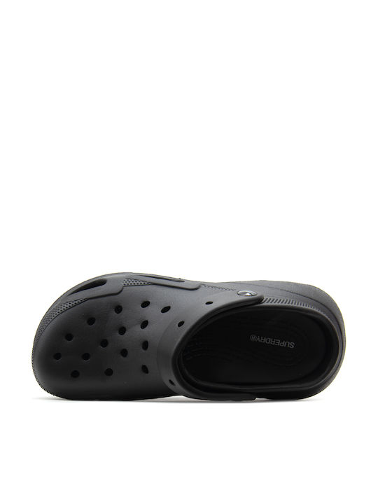 Superdry Femei Sabot Negre