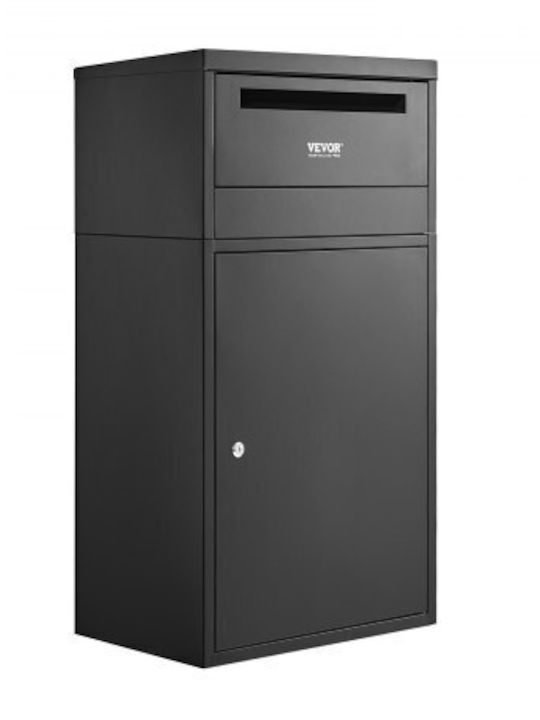 Vevor Γραμματοκιβώτιο Εξωτερικού Χώρου Inox σε Μαύρο Χρώμα