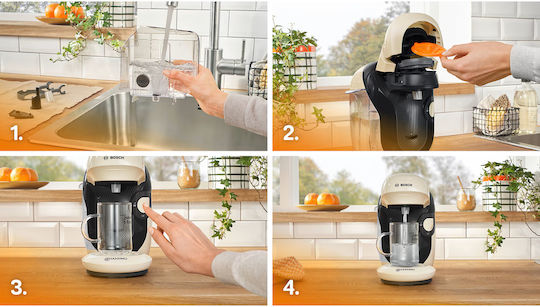 Bosch Style Pod Coffee Machine Tassimo Pressure 3.3bar Beige