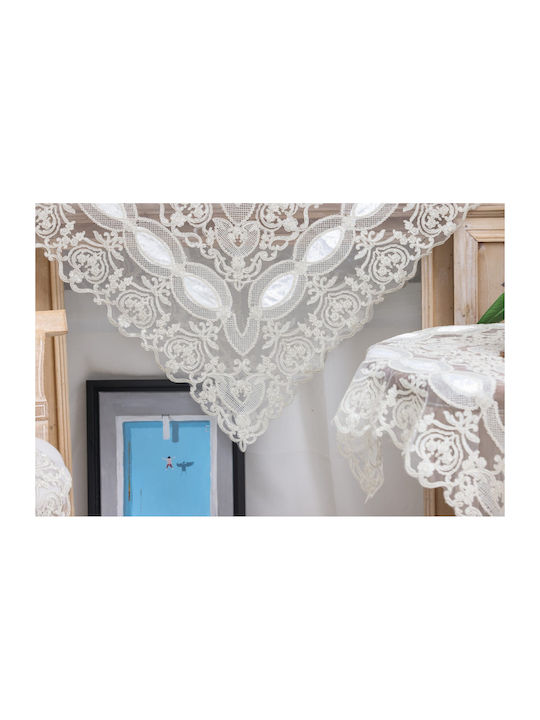 Liolios Home Ράνερ με Κέντημα Ivory 40x150εκ.