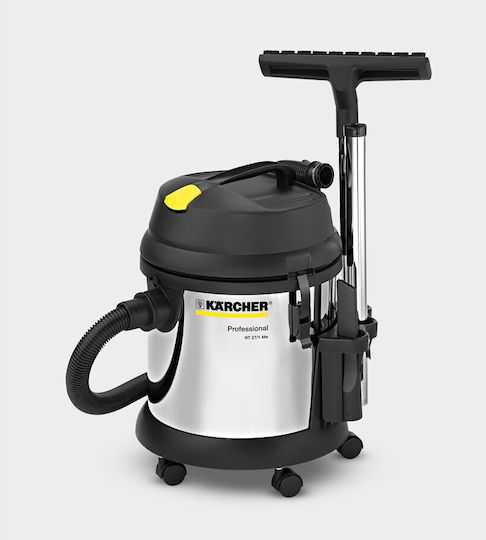 Karcher NT 27/1 Me Adv Staubsauger Flüssigkeiten / Feststoffe 1380W mit Edelstahl Behälter 27Es
