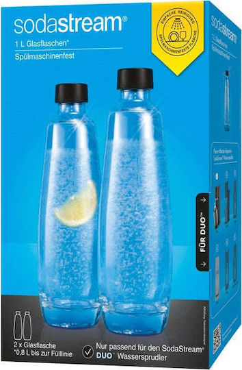 Sodastream Duo Glass Δοχείο για Παρασκευαστή Σόδας 2τμχ
