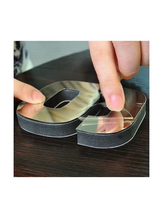 3D Stickers Mirror DIY Black (Number Dimension 12cm) 3D Wall Clock Sticker Plastic Black Ø70cm