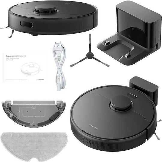 Dreame D9 Max Gen 2 Прахосмукачка Робот с Лазерно Картографиране и Всмукателна Мощност 6000Pa Черна