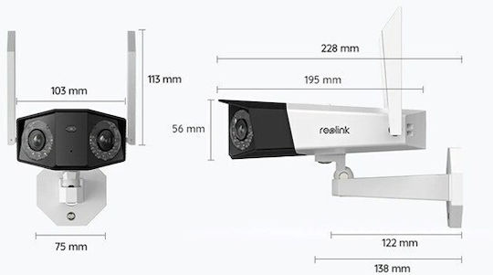 Reolink Duo Series W730 IP Dual Κάμερα Παρακολούθησης Wi-Fi 4K Αδιάβροχη με Αμφίδρομη Επικοινωνία