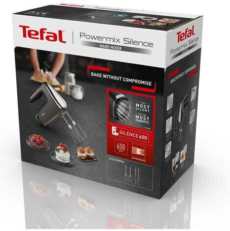 Tefal POWERMIX SILENCE Μίξερ Χειρός 600W Γκρι
