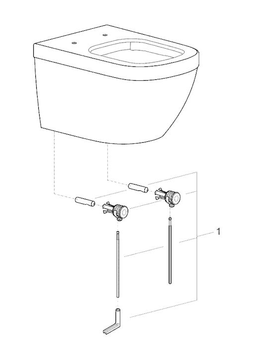 Grohe Toaletă montată pe perete Fără margine Fără capac Albă