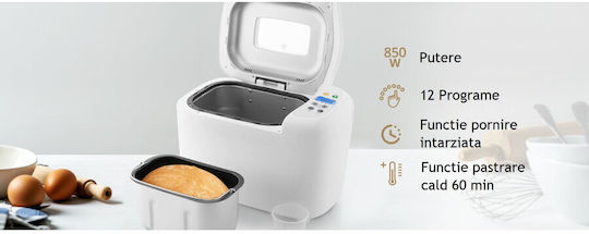 ETA Αρτοπαρασκευαστής 850W Χωρητικότητας 1000gr με 12 Προγράμματα