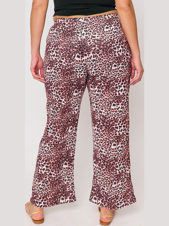 Women's High Waist Pantaloons with Rubber Band Leopard