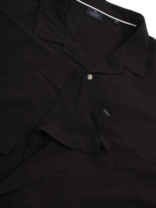 Short-sleeved Cotton Shirt Black