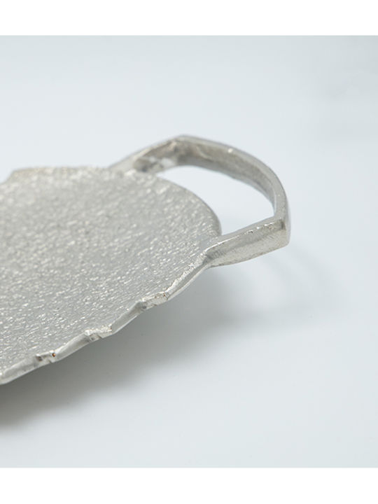 Διακοσμητικός Δίσκος Μεταλλικός Οβάλ 45x25x4cm