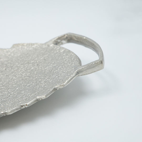 Διακοσμητικός Δίσκος Μεταλλικός Οβάλ 45x25x4cm