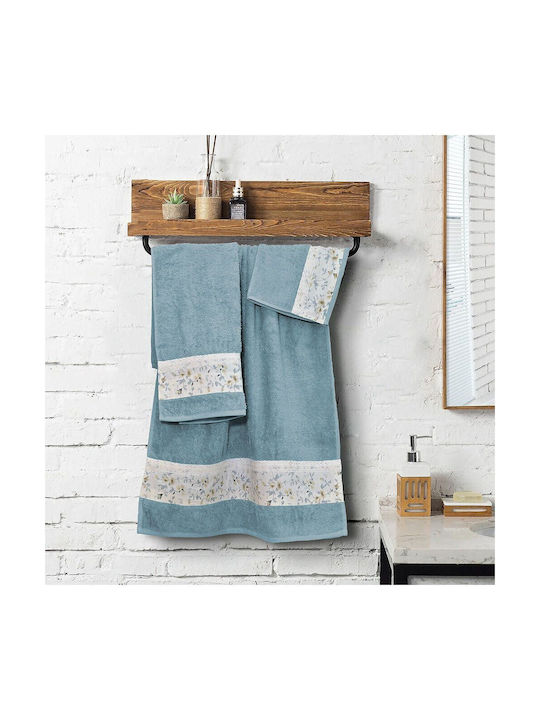 Lino Home Bath Towel Set 3pcs Agne Grey Weight 500gr/m²