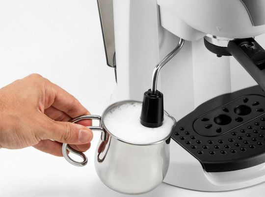 De'Longhi Μηχανή Espresso 1100W Πίεσης 15bar Λευκή EC221.W