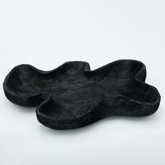 Wooden Decorative Platter Black 40x24x6.5cm