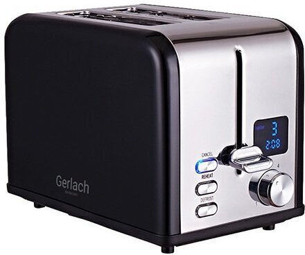 Gerlach Φρυγανιέρα 2 Θέσεων 1100W Μαύρη