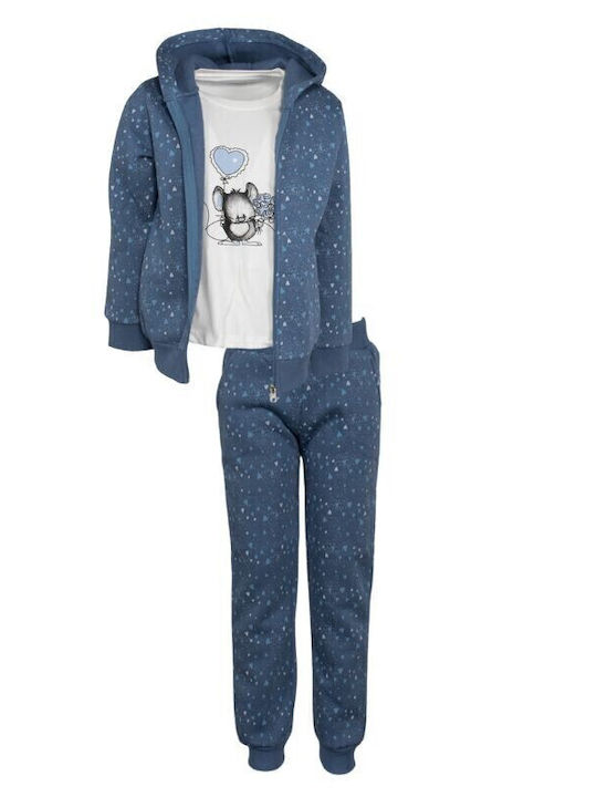 Set pentru copii cu pantaloni Iarnă 3buc Blue