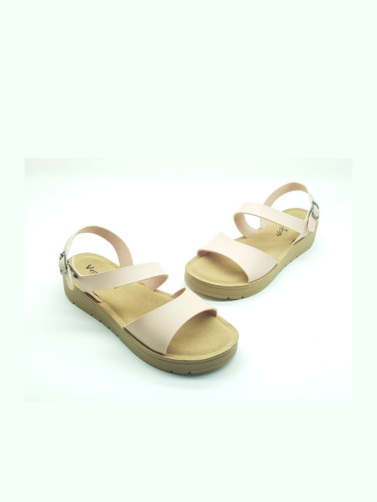 Women's Flat Sandals Anatomic in Pink Color