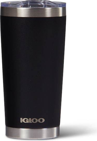 Igloo Legacy Glass Thermos Stainless Steel BPA Free 590ml Black with Mouthpiece