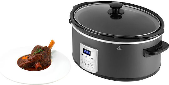 ECG Slow Cooker 270W with Capacity 6.5L Grey