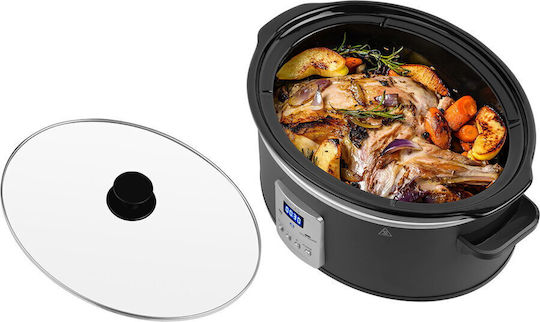 ECG Slow Cooker 270W with Capacity 6.5L Grey