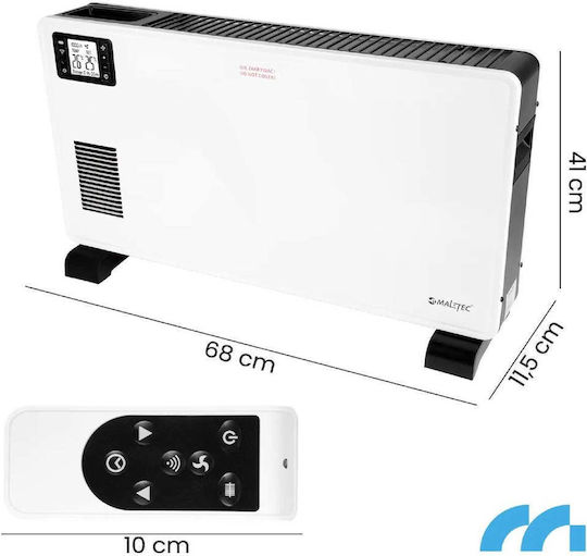 MalTec Convectoare pardoseală 2300W cu Termostat Electronic și WiFi 68x41cm Alb