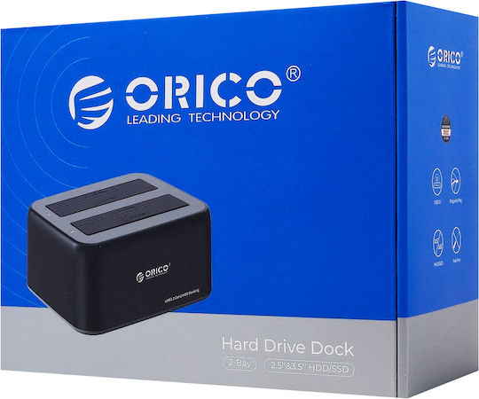 Orico Docking Station for 2 Hard Drives SATA 2.5" / 3.5" with Connection USB-C (6829C3-V1)