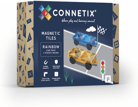 Connetix Magnetisches Bau- und Konstruktionsspielzeug Rainbow