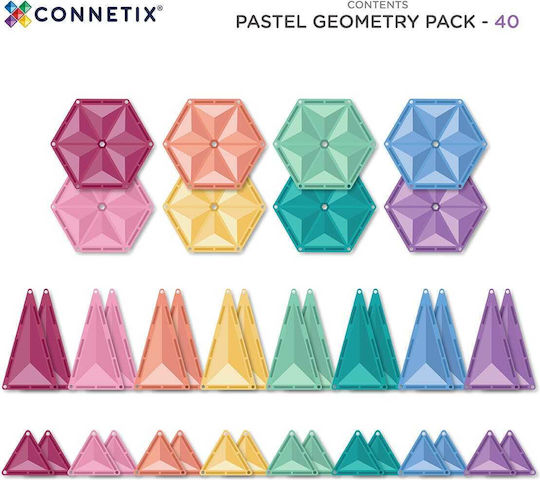 Connetix Μαγνητικό Παιχνίδι Κατασκευών Pastel Geometry