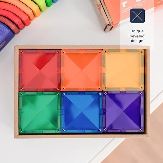 Connetix Magnetisches Bau- und Konstruktionsspielzeug Rainbow Square