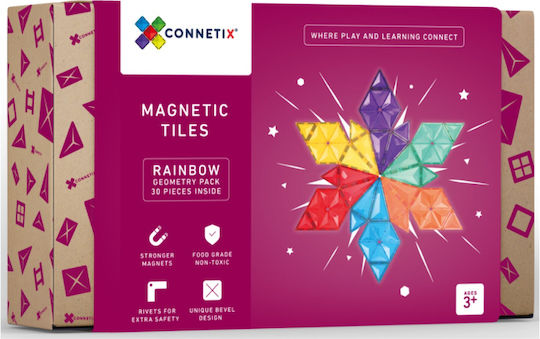 Connetix Μαγνητικό Παιχνίδι Κατασκευών Rainbow Geometry