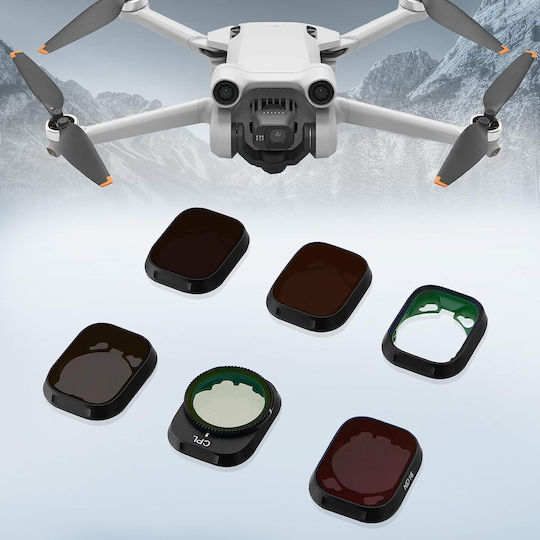 Set 6 Filtre pentru Lentile pentru Drone Nd64 Nd32 Nd8 Nd16 UV CPL Rezistent la Apă Compatibil cu DJI Mini 3 DJI Mini 3 Pro