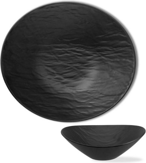 Viosarp Plate Shallow Oval made of Melamine Gray 24x21.8cm
