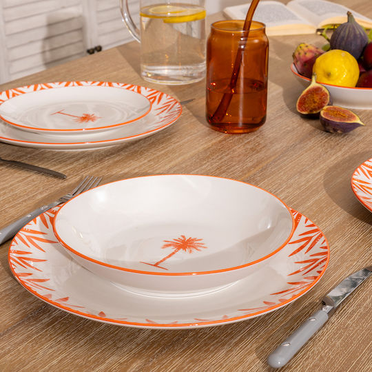 Atmosphera Teller Suppe Orange mit Durchmesser 20cm