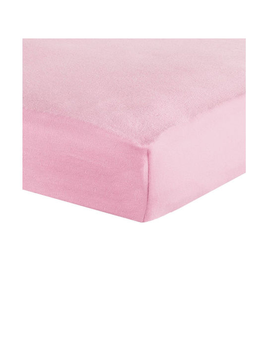 Trois Kilos Sept Baby Bettlaken Für Krippe Flanell Angepasst Rosa 70x140cm