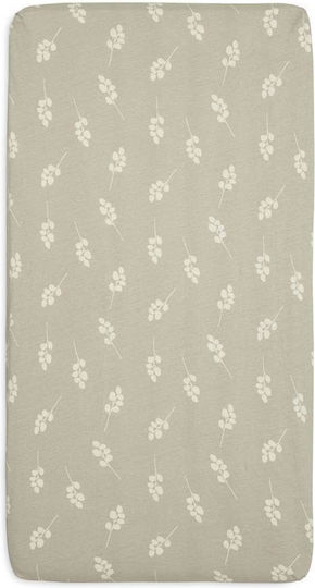 Jollein Baby Sheet Crib Cotton Fitted Green 70x140cm