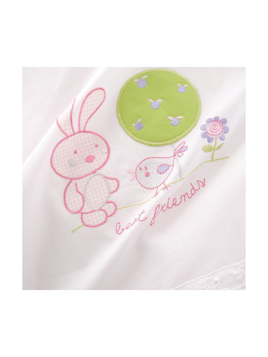 Rythmos Sweet Summer Baby Sheets Set Crib Cotton Pink 100x160cm 3pcs