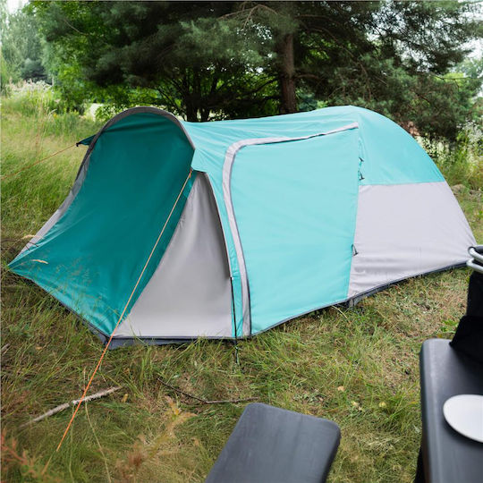 Campingzelt Tunnel Blau für 4 Personen 175x310x130cm