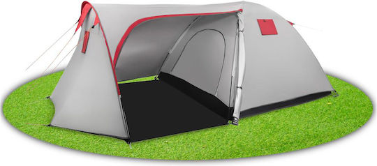 Cort De Camping De Iarnă Tunel Gri Pentru 4 Persoane 350x200x135cm