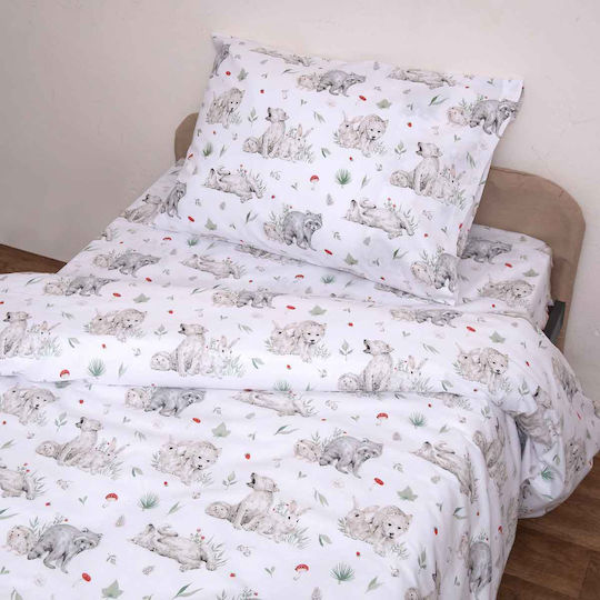 Viopros Set Baby Bettlaken Für Krippe Baumwolle Mangekyō Weiß 120x160cm 3Stück