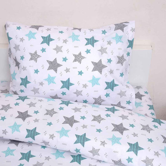 Viopros Baby Sheets Cradle Cotton Sirius White Fitted Set 80x100cm 2 Pieces